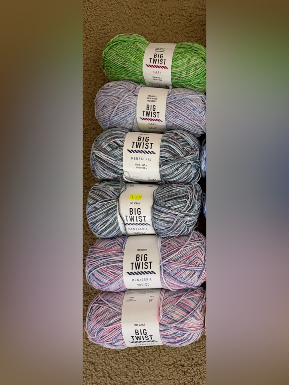 8 Skeins Big Twist yarn